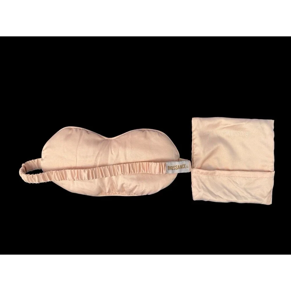Biossance Blush Silk Eye Mask and Pouch BNWOT Elegant